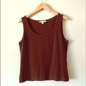 St John Women’s Brown Tank Top Size Med